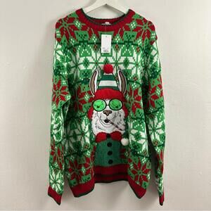 NWT Celebrate Together Llama with Sun Glasses Ugly Sweater Men's Size XXL